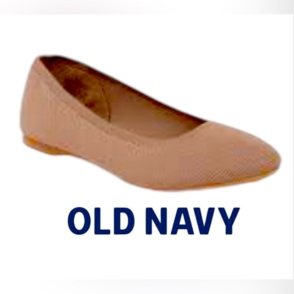 OLD NAVY Size 10 Women’s Knit Almond Toe Flats in Old Gold